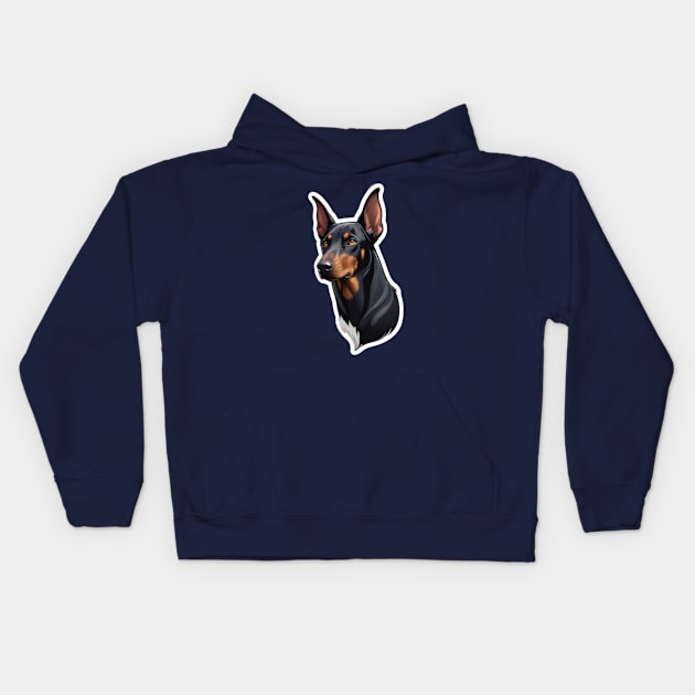 Doberman Kids Hoodie by BC7